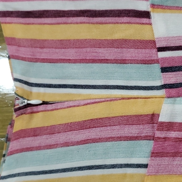 NWT MULTI COLOR STRIPED DRESS ADJUSTABLE STRAPS W POCKETS SIZE MEDIUM - Picture 9 of 12